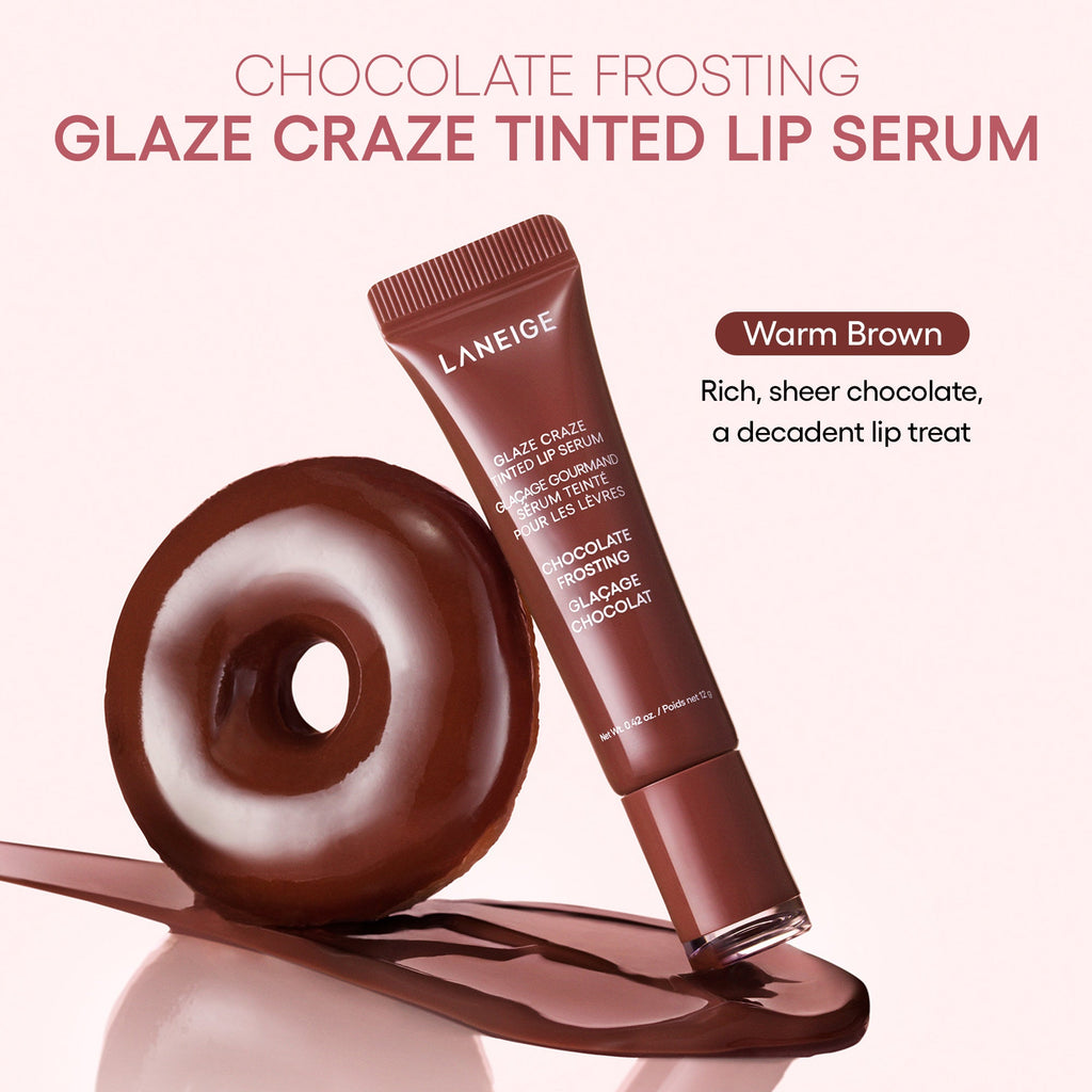 Glaze Craze Tinted Lip Serum CHOCOLATE FROSTING;;color::CHOCOLATE FROSTING (WARM BROWN)