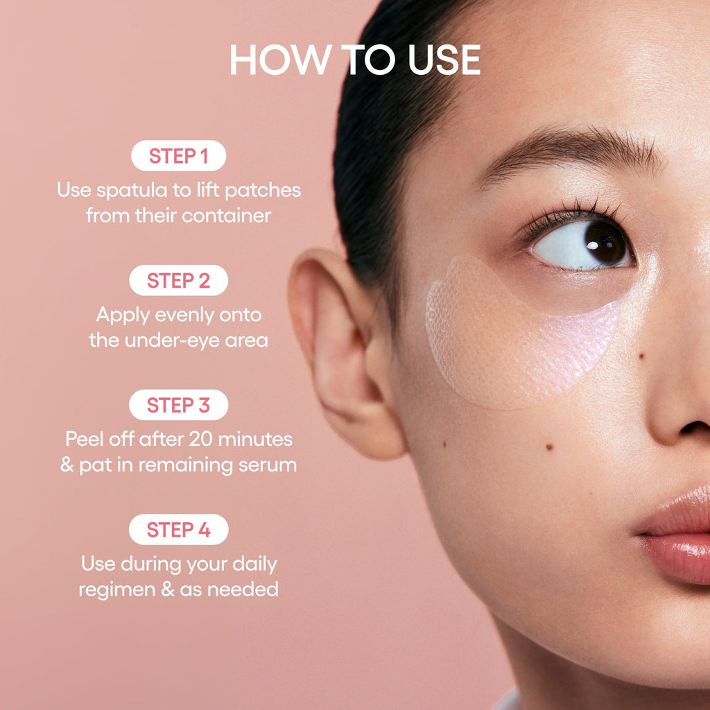 how to use Bouncy & Firm hydrogel eye patches in 4 steps