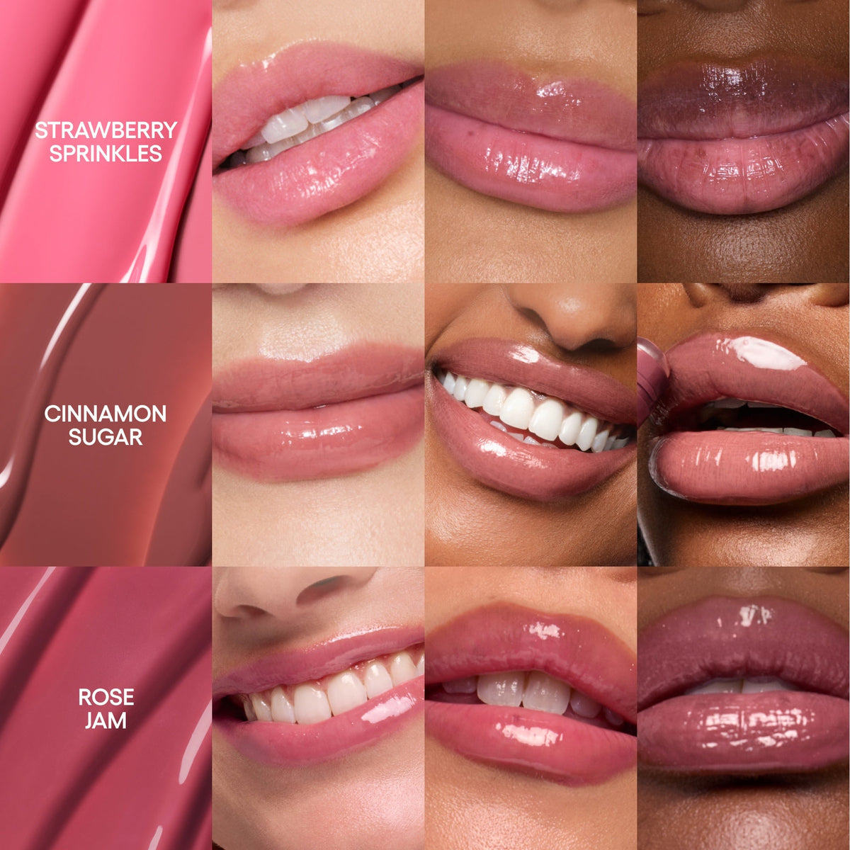 Glassy Lip Minis 3 Pc. Glaze Craze Tinted Peptide Lip Serum Gift Set Skincare Choices for Early Starts