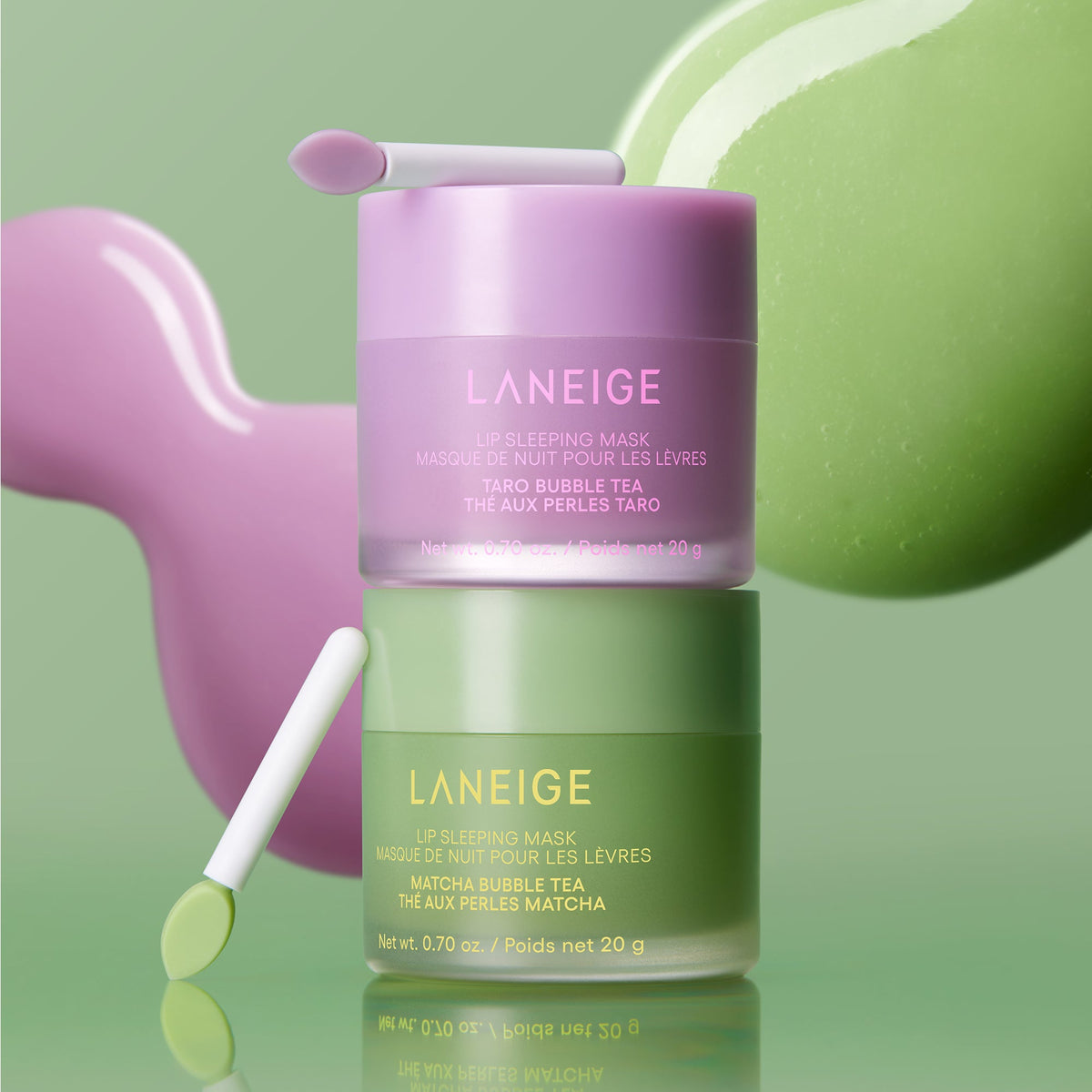 Lip Sleeping Mask;;color::Matcha Bubble Tea with taro lip sleeping mask