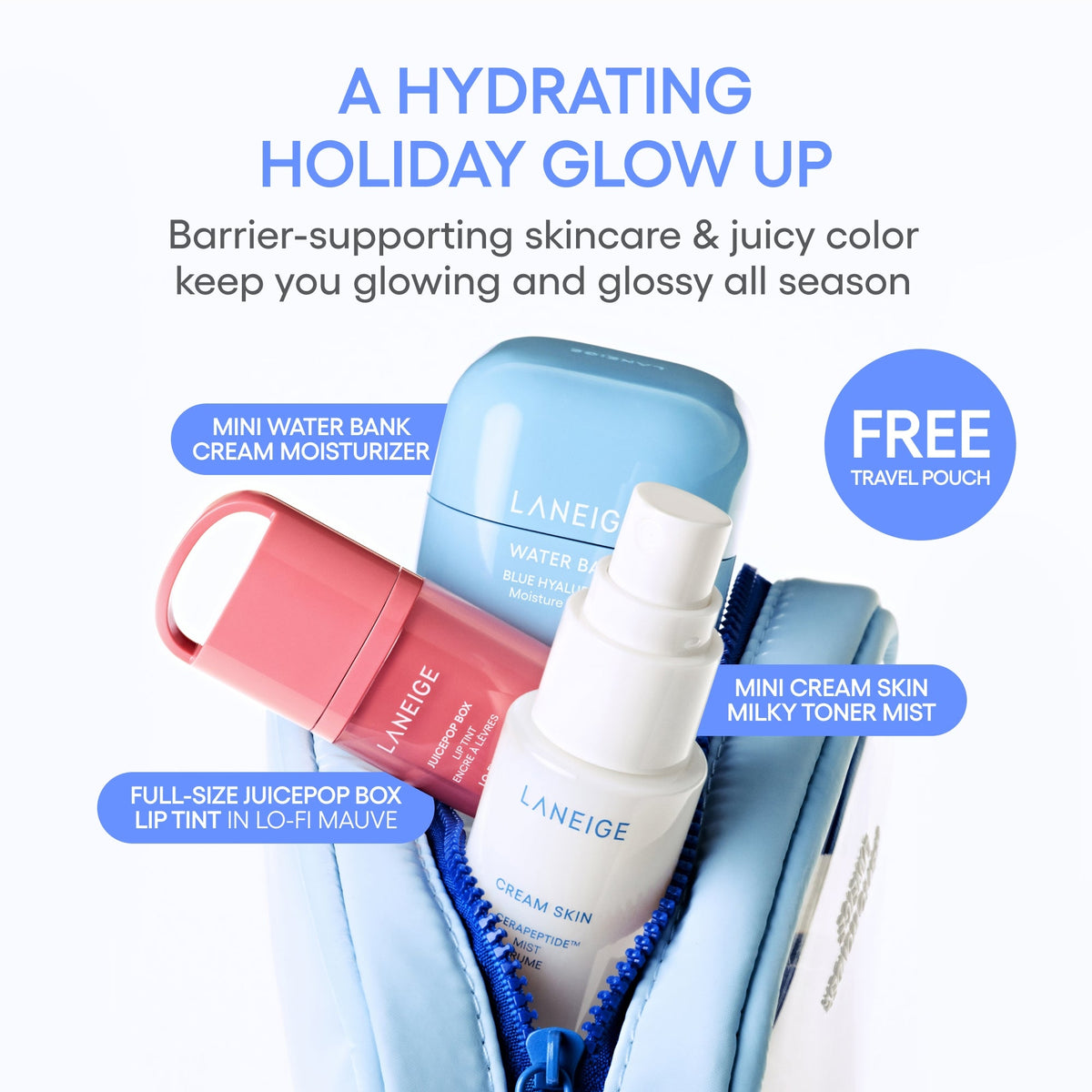 Tint & Glow Mini Korean Skincare + JuicePop Box Lip Tint Gift Set Your Skincare Ritual With Intention
